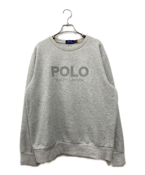 POLO RALPH LAUREN（ポロ・ラルフローレン）POLO RALPH LAUREN (ポロ・ラルフローレン) クルーネックスウェット グレー サイズ:Lの古着・服飾アイテム