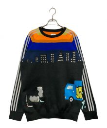 adidas Originals×UNITED ARROWS & SONS（アディダスオリジナル×ユナイテッドアローズ アンド サンズ）の古着「クルーネックニット」｜ブラック