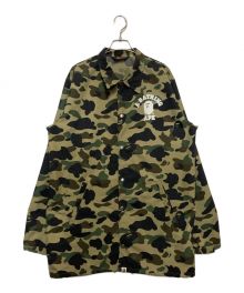 A BATHING APE（アベイシングエイプ）の古着「1ST CAMO COACH JACKET」｜オリーブ