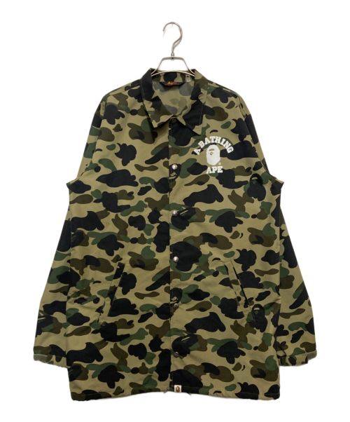 A BATHING APE（アベイシングエイプ）A BATHING APE (アベイシングエイプ) 1ST CAMO COACH JACKET オリーブ サイズ:Lの古着・服飾アイテム