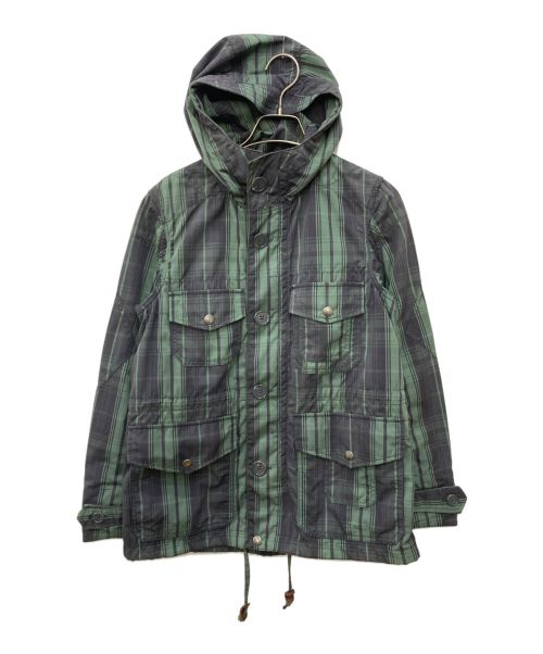 Engineered Garments（エンジニアド ガーメンツ）Engineered Garments (エンジニアド ガーメンツ) チェックフーデットジャケット グリーン サイズ:SIZE1の古着・服飾アイテム