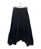 CLANEクラネ）の古着「FRILL PLEAT VOLUME SKIRT」｜ブラック