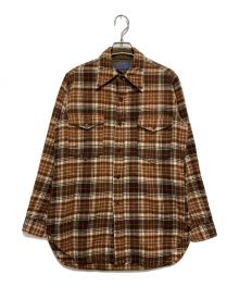 PENDLETON（ペンドルトン）の古着「オンブレウールチェックシャツ」｜ブラウン