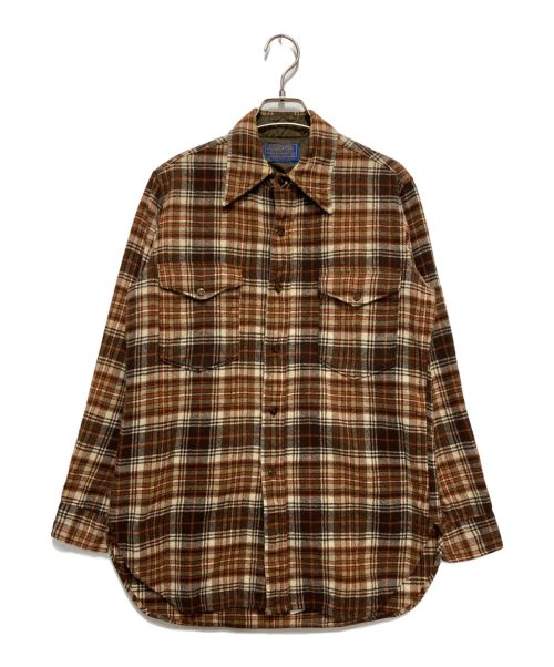 PENDLETON（ペンドルトン）PENDLETON (ペンドルトン) オンブレウールチェックシャツ ブラウン サイズ:不明の古着・服飾アイテム