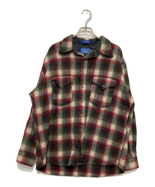 PENDLETON（ペンドルトン）PENDLETON (ペンドルトン) オンブレチェックシャツ レッド×ブラック サイズ:XLの古着・服飾アイテム