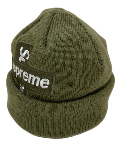 SUPREME（シュプリーム）Supreme (シュプリーム) New Era (ニューエラ) Cross Box Logo Beanie オリーブの古着・服飾アイテム