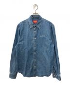 SUPREMEシュプリーム）の古着「Classic Logo Denim Shirt　クラシックロゴデニムシャツ」｜インディゴ