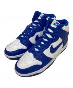 NIKEナイキ）の古着「DUNK HI RETRO WHITE/GAME ROYAL-TOTAL ORANGE　ダンクハイレトロ ホワイト/ゲーム　ロイヤルトータルオレンジ」｜ブルー×ホワイト