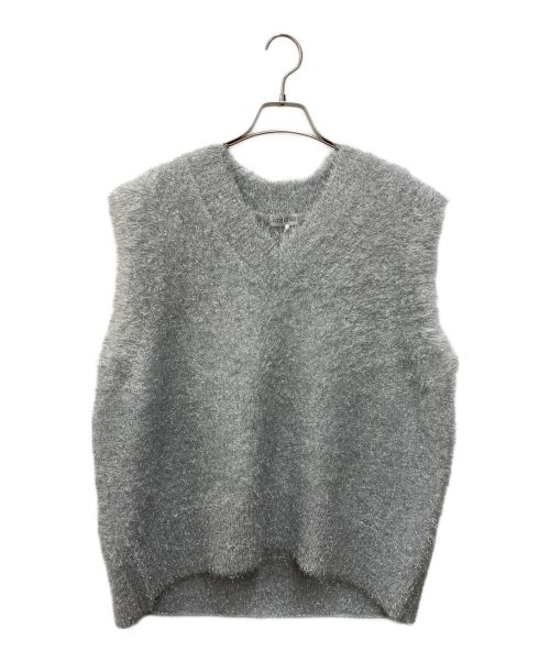 Gypsohila（ジプソフィア）Gypsohila (ジプソフィア) Glitter Knit Vest グレー サイズ:Freeの古着・服飾アイテム