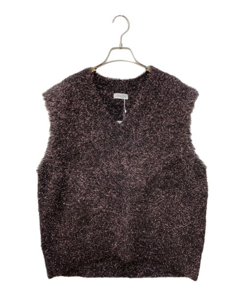 Gypsohila（ジプソフィア）Gypsohila (ジプソフィア) Glitter Knit Vest ブラック サイズ:Fの古着・服飾アイテム