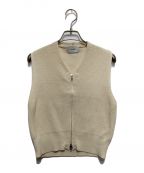 CLANEクラネ）の古着「ZIP COMPACT KNIT VEST」｜アイボリー