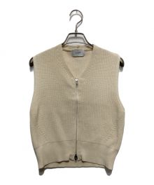 CLANE（クラネ）の古着「ZIP COMPACT KNIT VEST」｜アイボリー