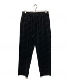 BUDSPOOL×Gakkinバッズプール×ガッキン）の古着「花罰家紋VELOUR EASY PANTS」｜ブラック