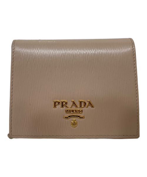 PRADA（プラダ）PRADA (プラダ) サフィアーノ2つ折り財布 ピンクの古着・服飾アイテム