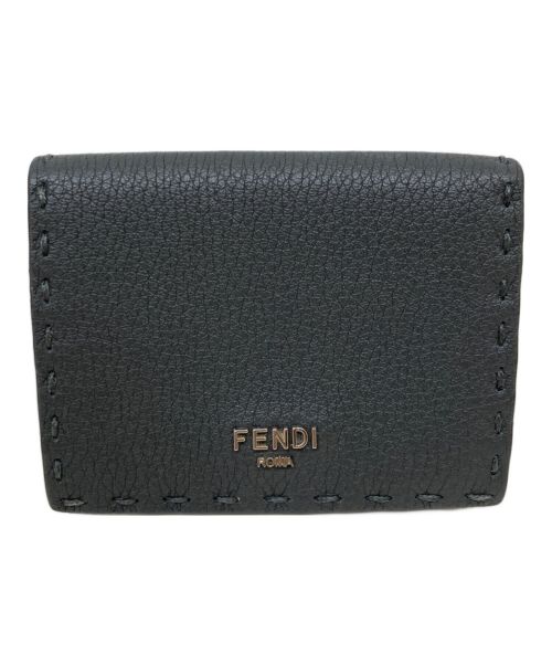 FENDI（フェンディ）FENDI (フェンディ) 3つ折り財布 グレーの古着・服飾アイテム