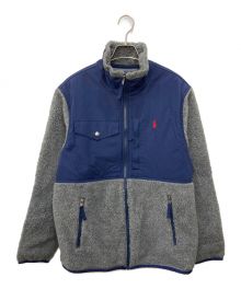 POLO RALPH LAUREN（ポロ・ラルフローレン）の古着「フリースジャケット」｜ネイビー×グレー