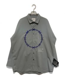 SHAREEF（シャリーフ）の古着「"BARBED WIRE"emb. L/S SHIRTS」｜グリーン