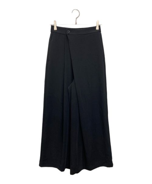 HYKE（ハイク）HYKE (ハイク) SATIN WIDE LEG PANTS ブラック サイズ:SIZE2の古着・服飾アイテム