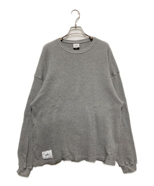 WTAPS（ダブルタップス）WTAPS (ダブルタップス) WAFFLE 01 / LS / COTTON. SIGN　ワッフル01/ロングスリーブ/コットンサイン グレー サイズ:SIZE1の古着・服飾アイテム