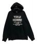 New Era（ニューエラ）の古着「HOODIE YY VISOR ADDRESS LOGO HM BLK　フーディーYYバイザーアドレスロゴHMブラック」｜ブラック