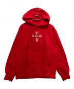 SUPREMEシュプリーム）の古着「Cross Box Logo Hooded Sweatshirt　クロスボックスロゴ フーデッドスウェットシャツ」｜レッド