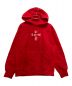 SUPREME（シュプリーム）の古着「Cross Box Logo Hooded Sweatshirt　クロスボックスロゴ フーデッドスウェットシャツ」｜レッド