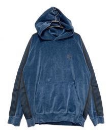 Needles（ニードルズ）の古着「TRACK HOODY - C/PE VELOUR　トラックフーディ-C/PE ベロア」｜ブルー