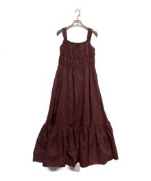 HER LIP TO（ハーリップトゥ）の古着「Double Bow Summer Long Dress」｜ボルドー