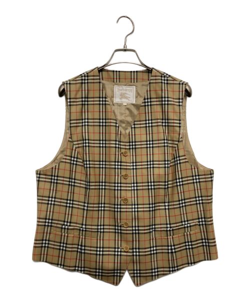 Burberry's（バーバリーズ）Burberry's (バーバリーズ) ノヴァチェックジレ ベージュ サイズ:SIZE15の古着・服飾アイテム