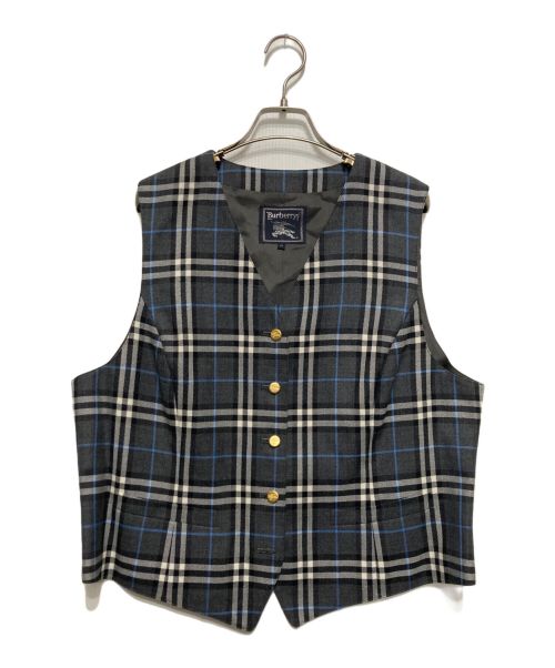 Burberry's（バーバリーズ）Burberry's (バーバリーズ) バーバリーチェックジレ グレー サイズ:SIZE17の古着・服飾アイテム