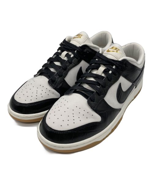 NIKE（ナイキ）NIKE (ナイキ) W Dunk Low Black Croc　Wダンクロー ブラック クロコダイル ホワイト×ブラック サイズ:28cmの古着・服飾アイテム