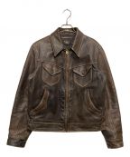 RRLダブルアールエル）の古着「CALFSKIN LEATHER JACKET」｜ブラウン