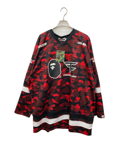 A BATHING APE（アベイシングエイプ）A BATHING APE (アベイシングエイプ) Faze Clan Tee　フェイズクランT レッド サイズ:2XLの古着・服飾アイテム