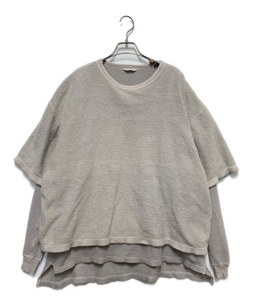 WELLDER（ウェルダー）WELLDER (ウェルダー) Layered Sleeves Crewneck　レイヤードスリーブクルーネック グレー サイズ:SIZE3の古着・服飾アイテム