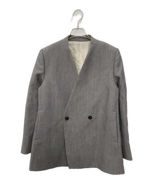 ETHOSENS（エトセンス）ETHOSENS (エトセンス) Colorless jacket　カラーレスジャケット グレー サイズ:SIZE0の古着・服飾アイテム