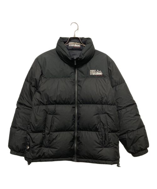 FIRST DOWN（ファーストダウン）FIRST DOWN (ファーストダウン) BUBBLE DOWN JACKET MICROFT　バブルダウンジャケット マイクロフト ブラック サイズ:Mの古着・服飾アイテム