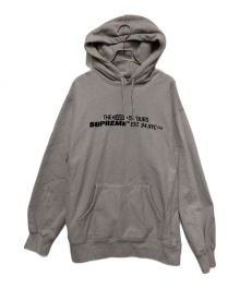 SUPREME（シュプリーム）の古着「World Is Yours Hooded Sweatshirt　ワールドイズユアーズ フーデッドスウェットシャツ」｜グレー