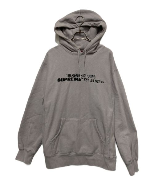 SUPREME（シュプリーム）SUPREME (シュプリーム) World Is Yours Hooded Sweatshirt　ワールドイズユアーズ フーデッドスウェットシャツ グレー サイズ:Mの古着・服飾アイテム