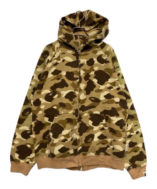 A BATHING APE（アベイシングエイプ）A BATHING APE (アベイシングエイプ) 1stカモ フルジップパーカー ブラウン サイズ:Lの古着・服飾アイテム