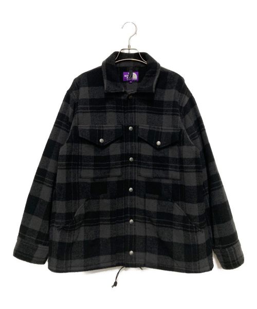 THE NORTHFACE PURPLELABEL（ザ・ノースフェイス パープルレーベル）THE NORTHFACE PURPLELABEL (ザ・ノースフェイス パープルレーベル) Wool Field CPO Jacket　ウールフィールドCPOジャケット グレー サイズ:Mの古着・服飾アイテム