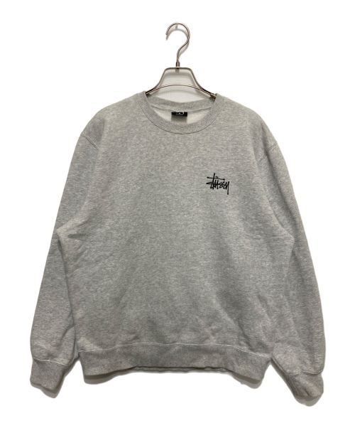 stussy（ステューシー）stussy (ステューシー) 両面ロゴプリントスウェット グレー サイズ:Ⅿの古着・服飾アイテム