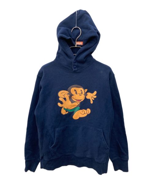 A BATHING APE（アベイシングエイプ）A BATHING APE (アベイシングエイプ) プリントフーディ ネイビー サイズ:Sの古着・服飾アイテム