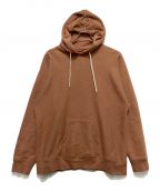 BATONERバトナ―）の古着「TWISTLESS YARN URAKE PULL HOODIE　ツイストレス ヤーン ウラケ プルフーディ」｜ブラウン