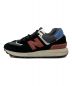 NEW BALANCE (ニューバランス) ローカットスニーカー ブラック サイズ:26cm：6000円