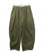 HARVESTYハーベスティー）の古着「COTTON CHINO CLOTH CIRCUS PANTS　コットンチノ クロース サーカスパンツ」｜カーキ