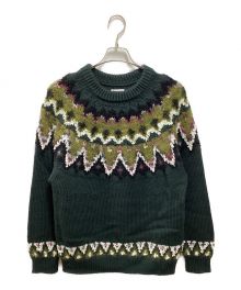 Coohem（コーヘン）の古着「KOHEN NORDIC KNIT SWEATER」｜グリーン