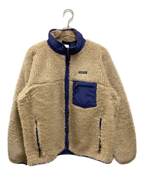 Patagonia（パタゴニア）Patagonia (パタゴニア) クラシックレトロカーディガン ベージュ×ネイビー サイズ:1の古着・服飾アイテム