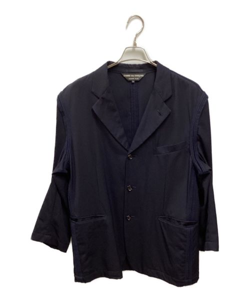 COMME des GARCONS HOMME PLUS（コムデギャルソンオムプリュス）COMME des GARCONS HOMME PLUS (コムデギャルソンオムプリュス) 3Bアウトシームジャケット ネイビー サイズ:Sの古着・服飾アイテム