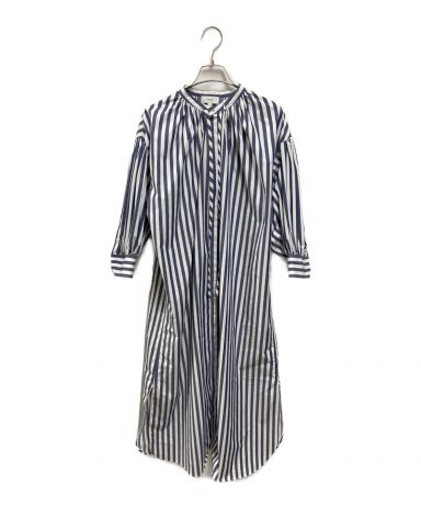 中古・古着通販】HYKE (ハイク) T/C STRIPED GATHERED DRESS(T/C