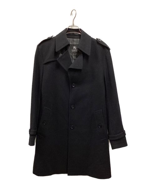 BURBERRY BLACK LABEL（バーバリーブラックレーベル）BURBERRY BLACK LABEL (バーバリーブラックレーベル) ウールトレンチコート ブラック サイズ:Lの古着・服飾アイテム